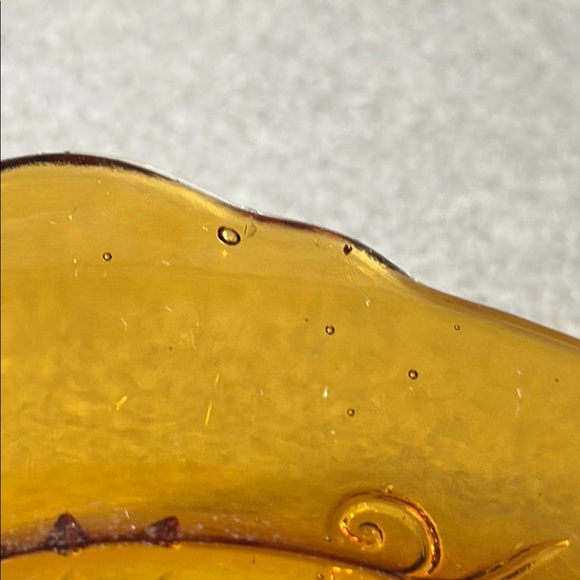 Amber Glass Serving Bowl - Picture 13 of 13